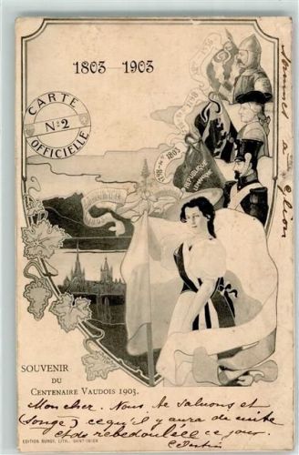 Rochers de Naye Souvenir du Centenaire Vaudois 1903 Frau Ritter 1803-1903 Ort lt. Stempel