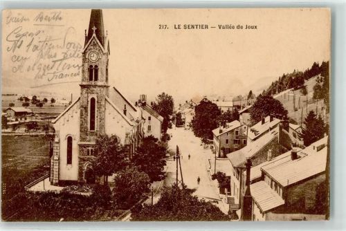 Le Sentier 1912 Vallee de Joux Kirche Uhr
