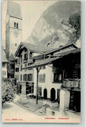 Unterseen 1907 Turm Uhr Interlaken