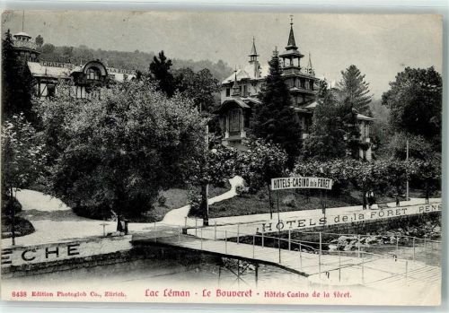 Bouveret 1907 Hotel Casino de la Foret Chalet Lac Leman