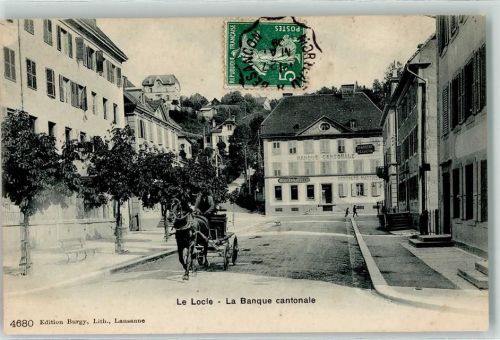Le Locle La Banque cantonale Kutsche