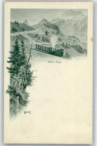 Glion Naye Eisenbahn sign.