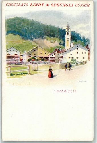 Samedan Chocolats Lindt u. Sprüngli Zürich sign.