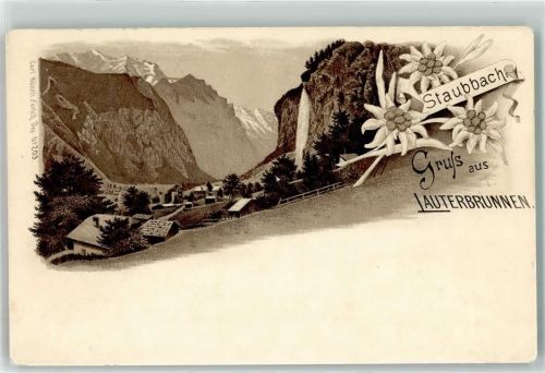 Lauterbrunnen 1899 Staubach Edelweiss Verlag Künzli Nr. 203