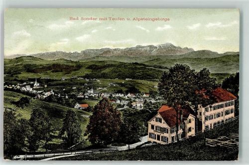 Teufen AR 1908 Bad Sonder u. Alpsteingebirge