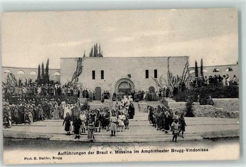 Brugg AG 1911 Aufführung der Braut v. Messina im Amphitheater