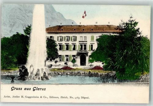 Glarus 1905 Hotel Glarnerhof Fontaine
