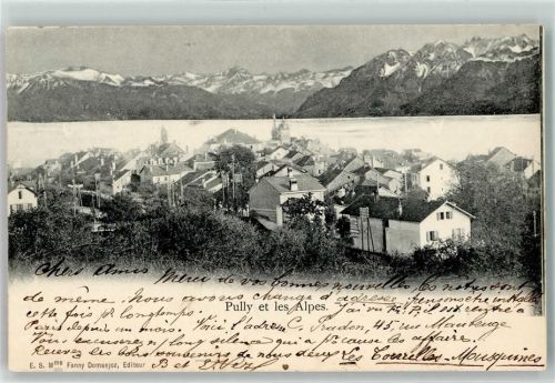 Pully 1905 et les Alpes