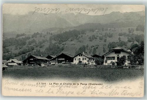 Le Sépey 1905 le Plan et Chaine de la Paraz Ort lt. Stempel