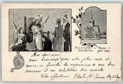 Payerne 1899 Piece Historique Reine Berthe Spindel