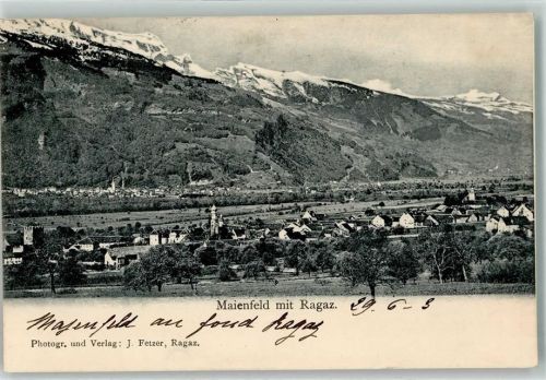 Maienfeld 1903 mit Ragaz