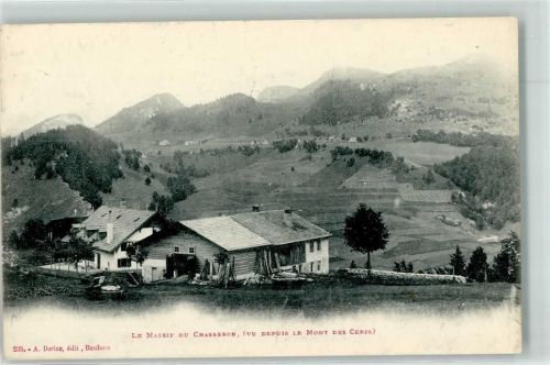 Ste-Croix 1901 le Massif du Chasseron vu Depuis le Mont des Cerfs Ort lt. Stempel