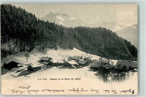 Leysin 1905 Winter Veyges et le Dent du Midi