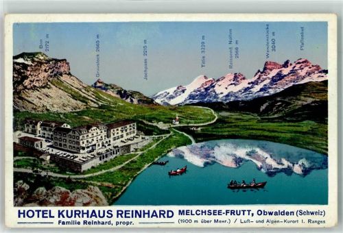 Melchtal Hotel Kurhaus Reinhard Melchsee Frutt Ort lt. Stempel