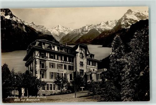 Seelisberg Grand Hotel Bellevue Blick auf Bristenstock