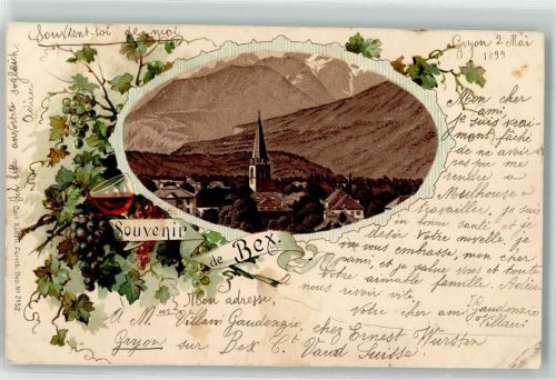 Bex 1899 Lithographie Carl Künzli Zürich Dep. Nr. 2152