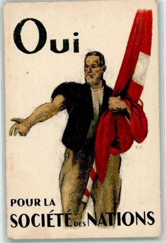 1920 pour la Scciete des Nations sign. E.C.