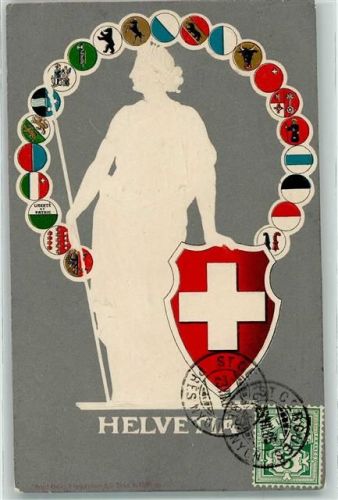 St-Cergue 1905 Wappen Ort lt. Stempel