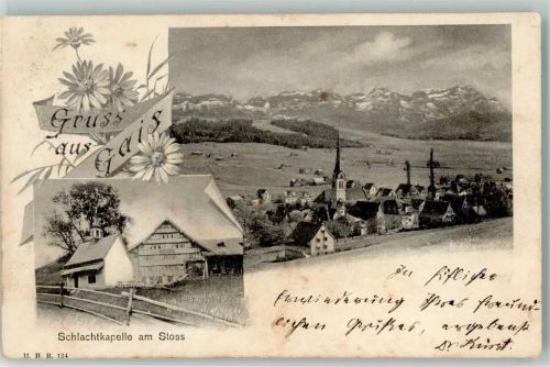 Gais 1903 Schlachtkapelle am Stoß