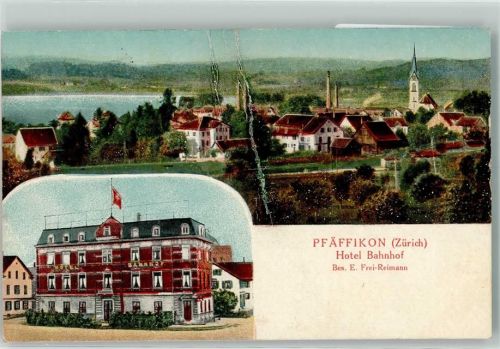 Pfäffikon ZH 1929 Hotel Bahnhof Mittelbug