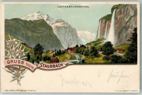 Lauterbrunnen Staubbach Lauterbrunnental Eisenbahn Wasserfall
