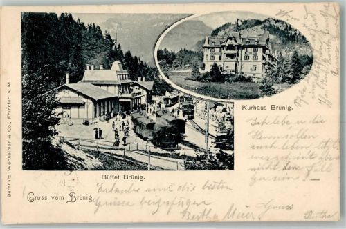 Brünig 1900 Eisenbahn Kurhaus