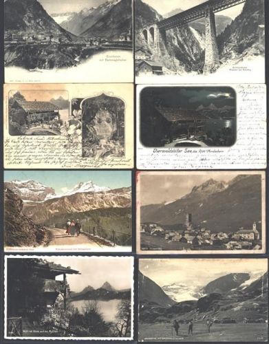 Konton Uri Lot mit 72 AK viele vor 1920; größtenteils gelaufen; unterschiedliche Erhaltung