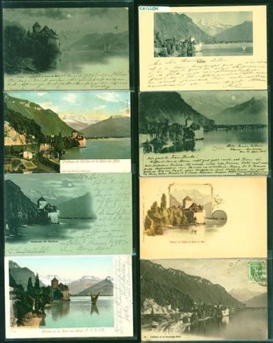 Chillon Lot mit 20 AK, 1898-1907; überwiegend gute Erhaltung, teils gelaufen
