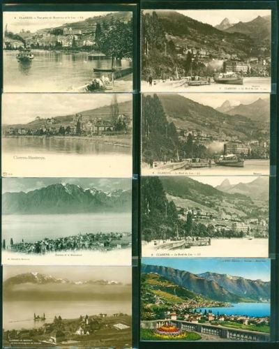 Clarens Lot mit 14 AK, ca. 1908-1935; gute Erhaltung, teils gelaufen