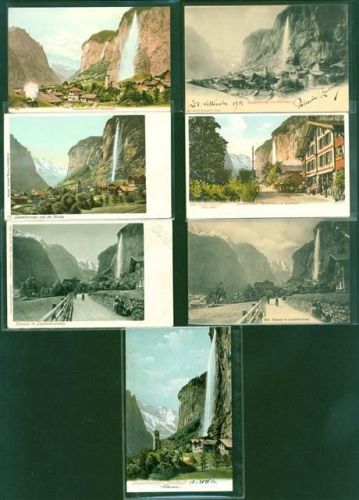 Lauterbrunnen Lot mit 7 AK, 1901-1911; gute Erhaltung, teils gelaufen