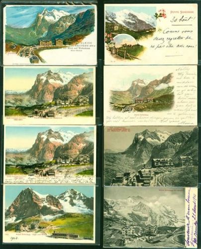 Kleine Scheidegg Lot mit 32 AK, 1903-1958; gute Erhaltung, größtenteils gelaufen