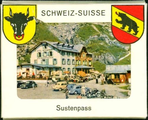 Sustenpass Lot mit 10 Kleinfotos vollständiges Set in Original Mappe; gute Erhaltung