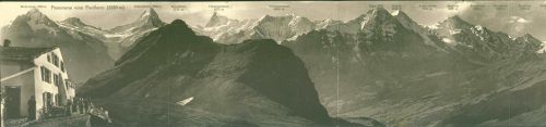 Faulhorn Panorama vom Faulhorn, ca. 1910, 4-fach Klapp AK, nicht vollständig abgebildet!