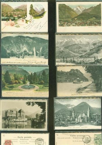 3800 Interlaken Posten 21 bis 100 AK Lot mit 90 AK