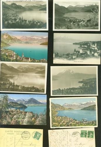 6353 Weggis Posten 21 bis 100 AK Lot mit 27 AK