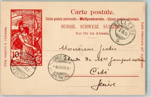 Bellevue 1900 Jubile de L'Union Postale Universelle