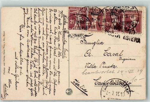 Basel 1919 Mehrfachfrankatur