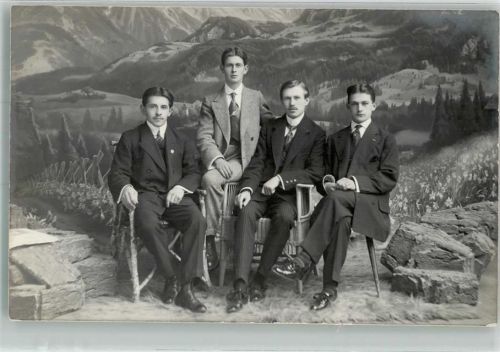Château-d´Oex 1913 Gruppenfoto Männer Ort lt. Fotograf