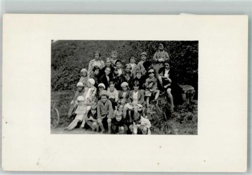 Zug 1934 Gruppenfoto Kinder Ort lt. Stempel