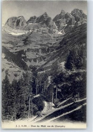 Champéry 1915 Eisenbahn Tunnel AKU2