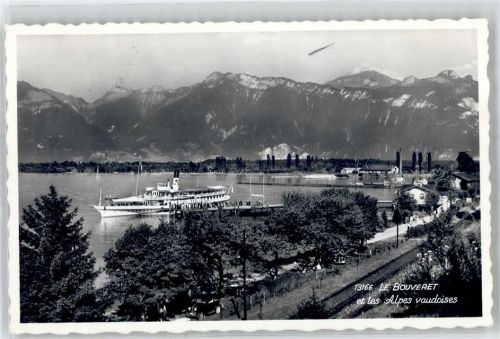 Bouveret Blick mit Alpes vaudoises Schiff