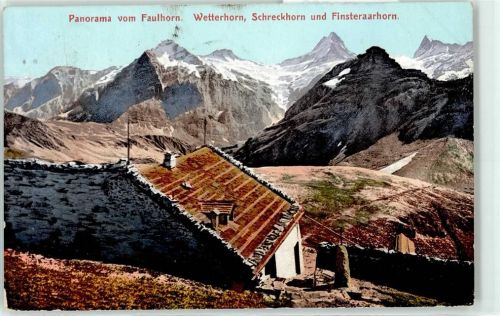 Faulhorn 1911 Wetterhorn Schreckhorn Finsteraarhorn