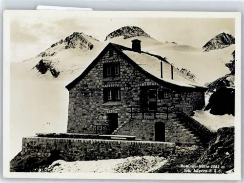 Realp 1934 Hüttenstempel Rotondo-Hütte