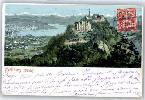Uetliberg Blick auf Zürichsee und Alpen