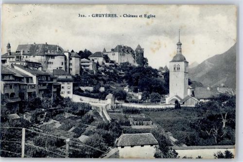 Gruyères 1911 Kirche Schloss
