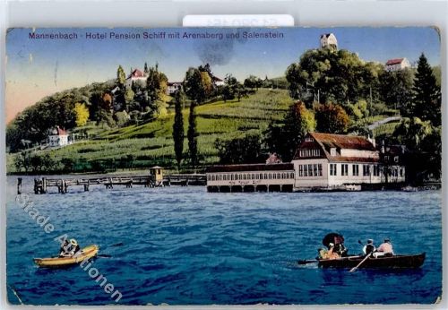 8268 Mannenbach-Salenstein - Hotel, Pension Schiff, Bootssteg, Ruderboote