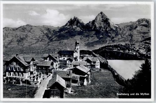 Seelisberg 1939 Kirche Hotel