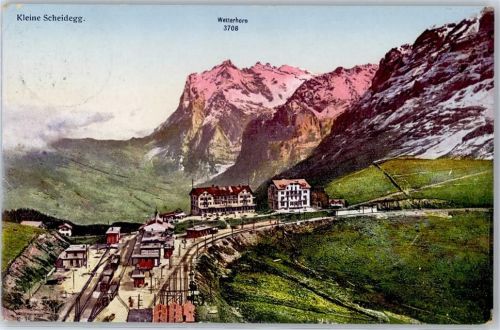 Scheidegg 1923 Eisenbahn Bahnhof Wetterhorn