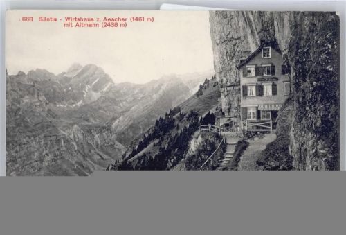 Wasserauen Wirtshaus zum Aescher, Säntis, Altmann