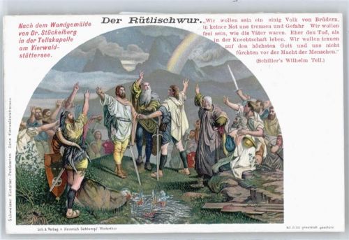6440 Vierwaldstättersee Künstlerkarte Rütlischwur